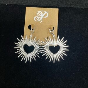 Plunder Silver Radiant Heart Earrings